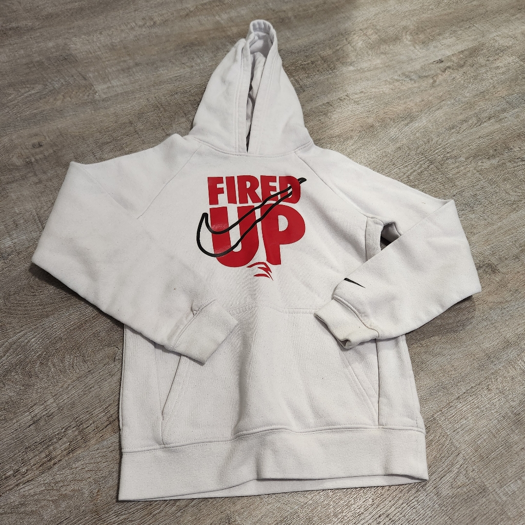 Nike 3brand By Russel Wilson Boy's White Fired Up Sweatshirt Size Medium